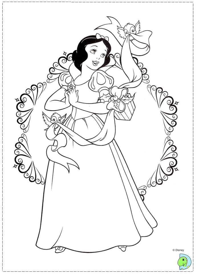 Snow White Coloring page- DinoKids.org