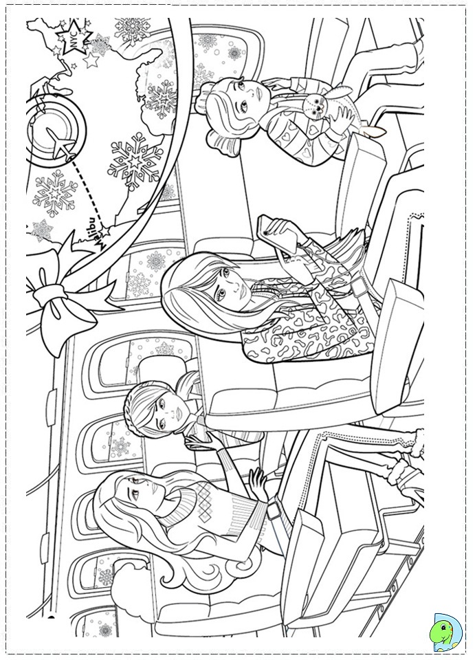 Download Barbie in a Perfect Christmas coloring page- DinoKids.org