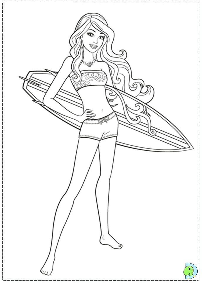  Mermaid Barbie Coloring Pages 5
