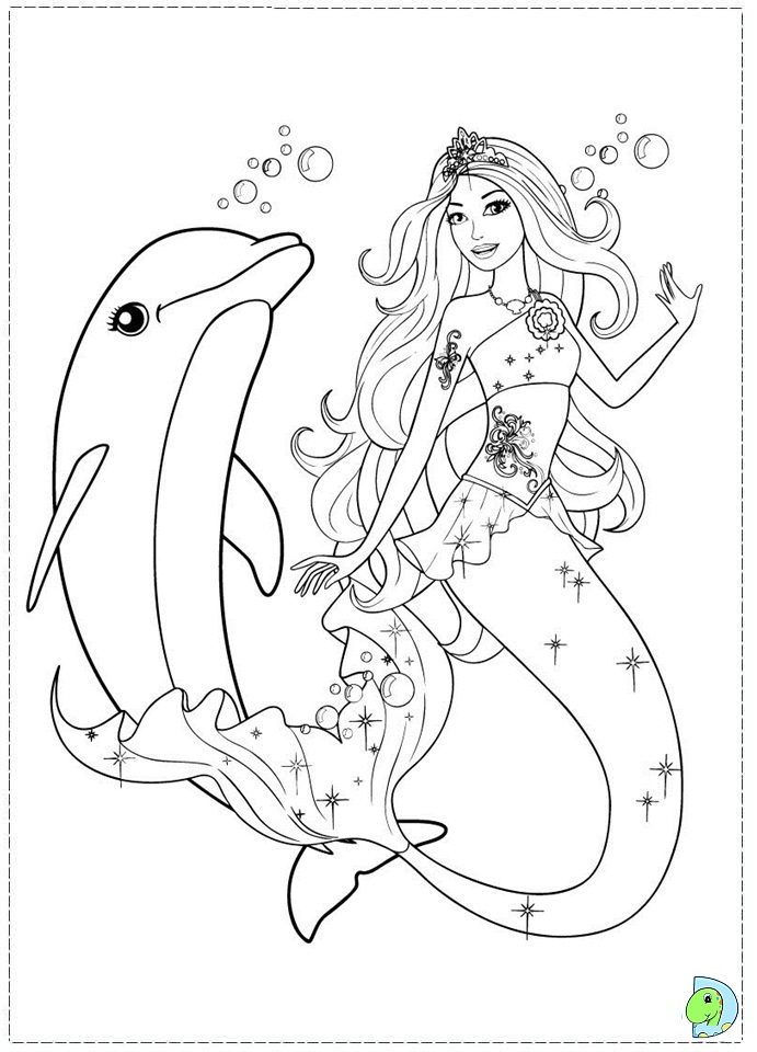 Barbie Mermaid Coloring Pages 9