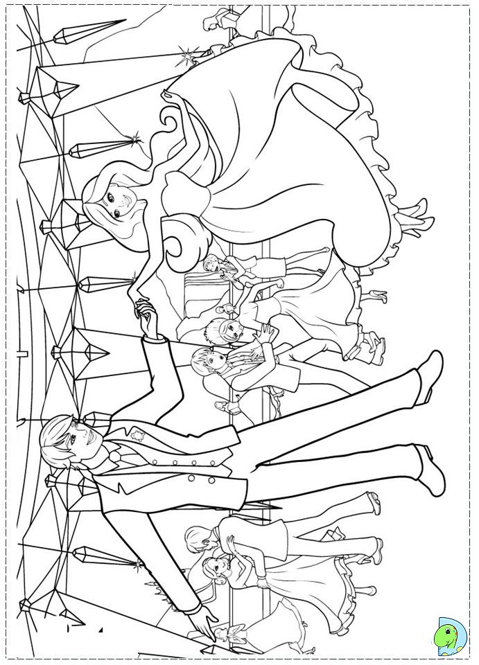 Barbie Princess Charm School Coloring page  DinoKids.org