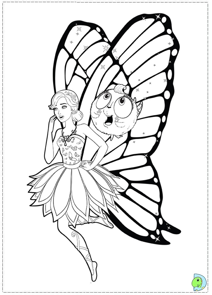 Barbie Mariposa and the Fairy Princess coloring page ...