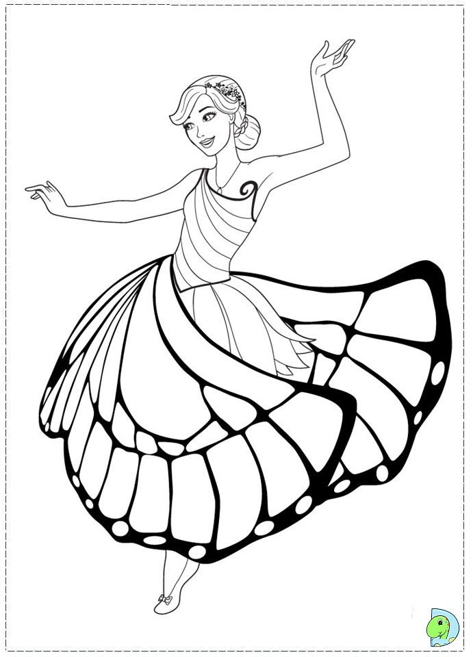 Barbie Mariposa and the Fairy Princess coloring page ...