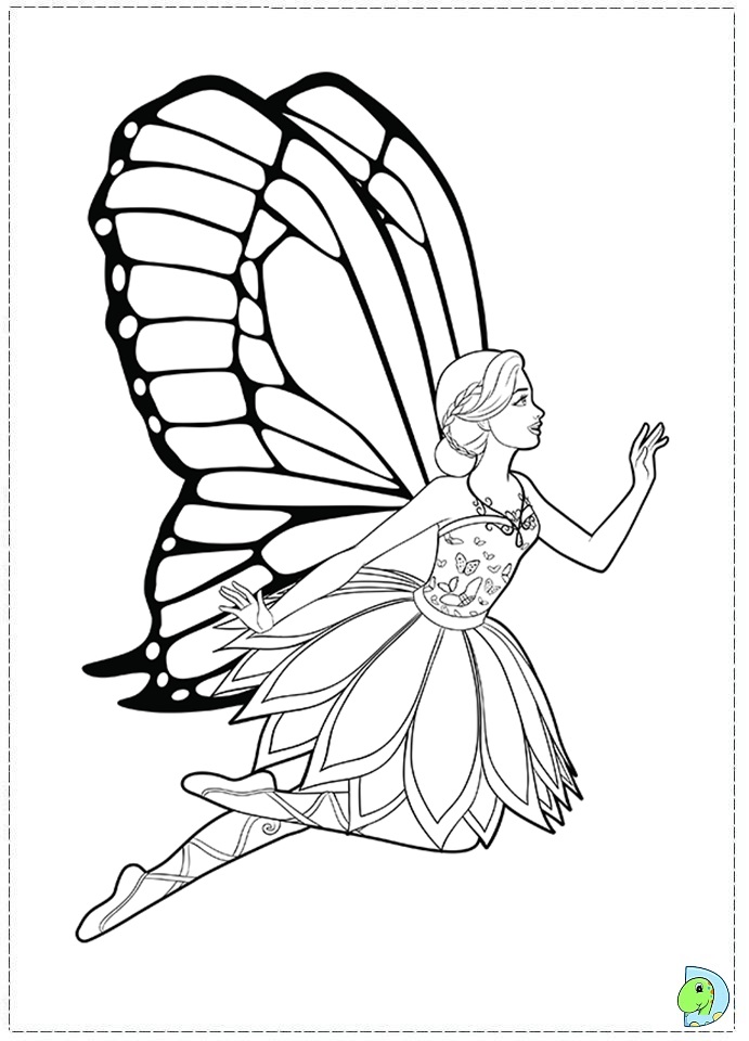 Colouring Pages Barbie Fairy - Coloring Pages