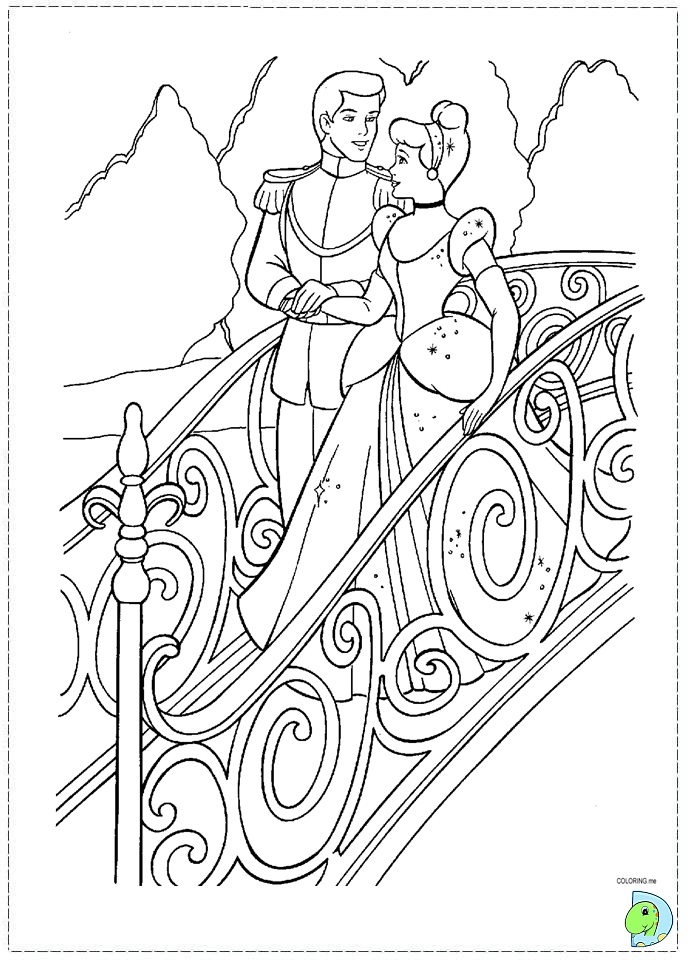 Cinderella Coloring page- DinoKids.org