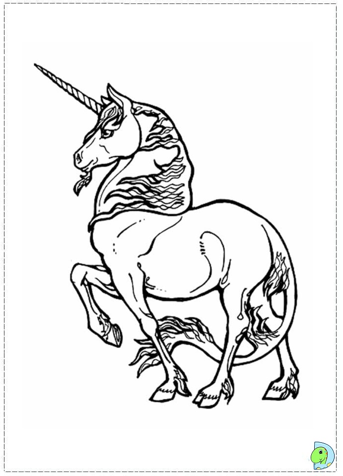 Unicorns Coloring page- DinoKids.org