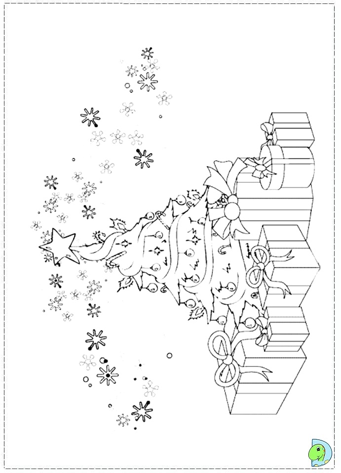 Christmas tree coloring page- DinoKids.org