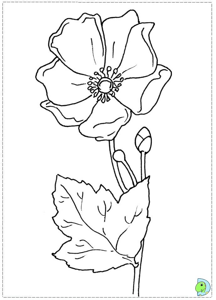 Flowers coloring page- DinoKids.org